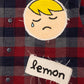 M Hand Painted Flannel (1 of 1) - Lemon